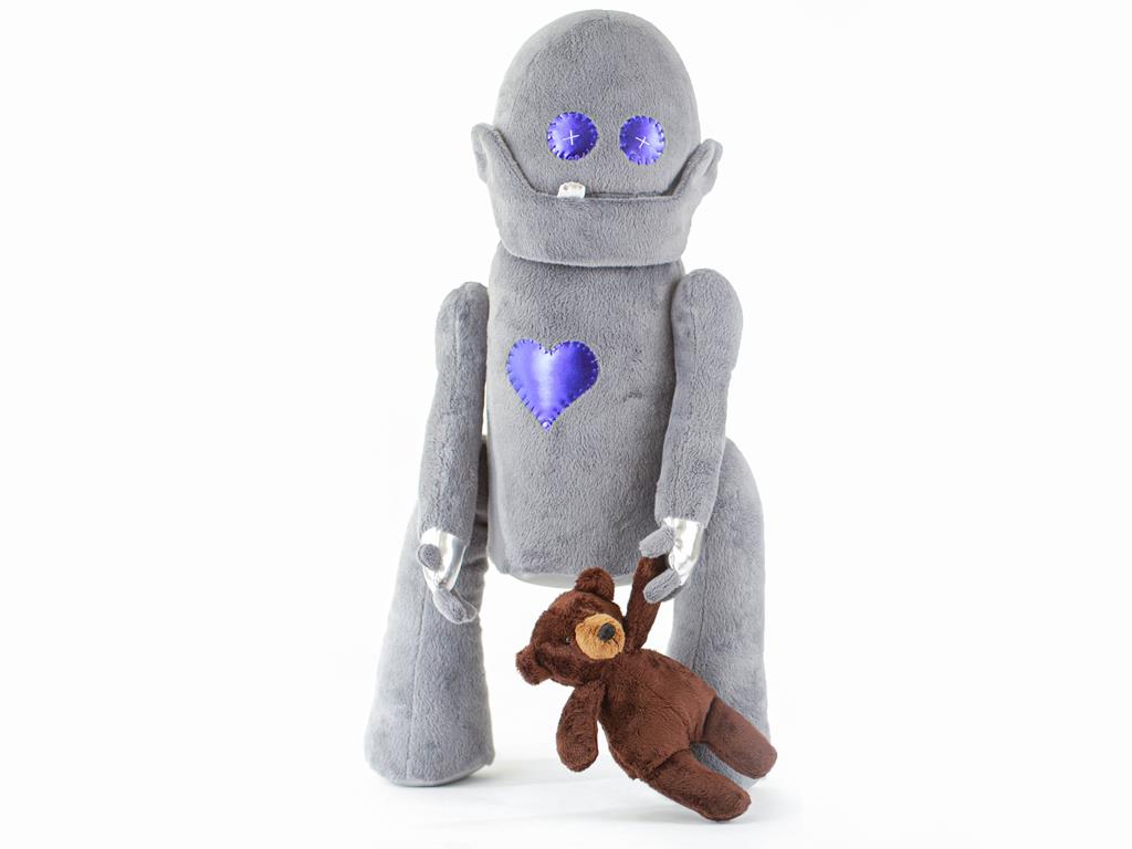 Robot with teddy bear